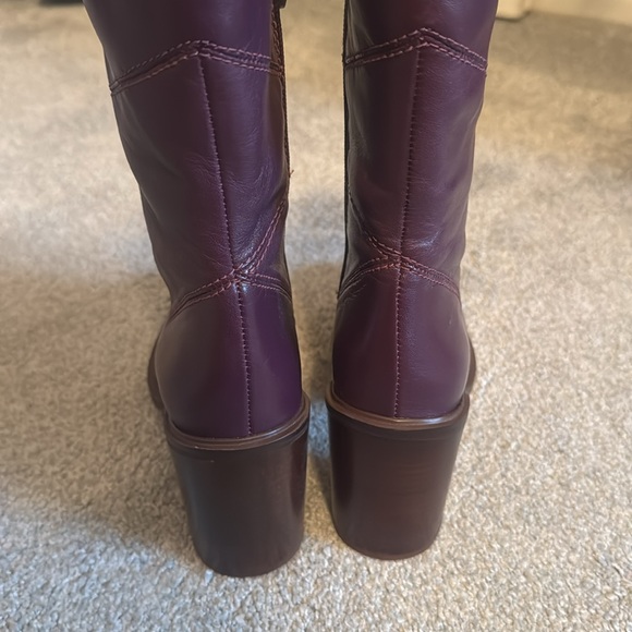 Franco Sarto Plum Mid Calf Boots in Plum Size 6 1/2 - Picture 4 of 6